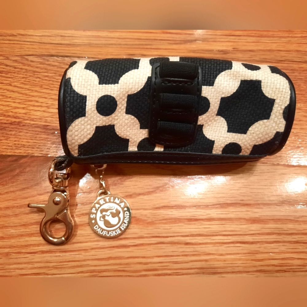 Spartina 449 Linen and Leather Ball & Tee Pouch! Daufuskie Island Hilton Head SC